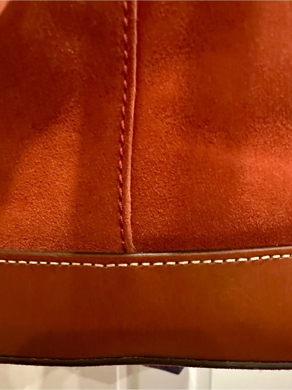 Dooney & Bourke Orange Suede Bucket Bag - Picture 12 of 12